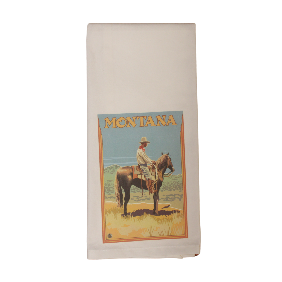 LP COWBOY ON HORSE TOWEL