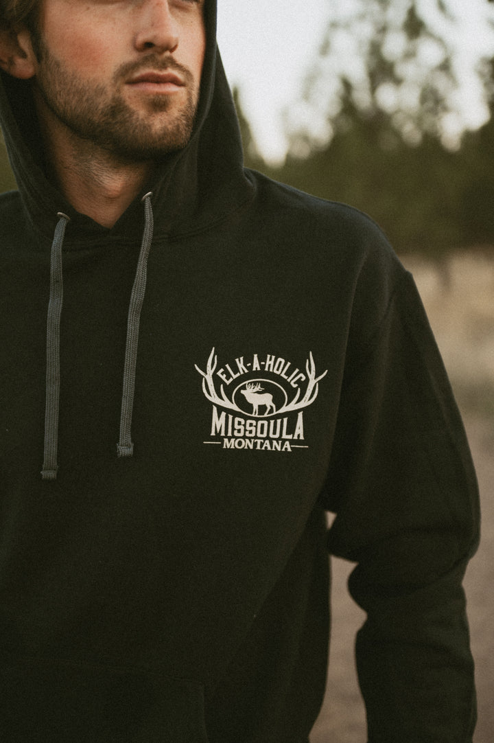 ELK A HOLIC BLK HOODY